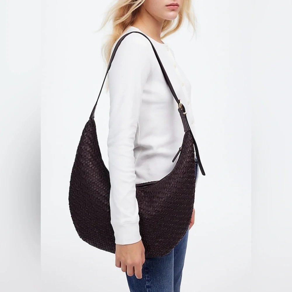 Madewell The Essential Curve Shoulder Bag - Dark Brown - Picture 2 of 14